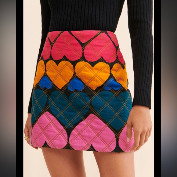 FARM Rio Dresses & Skirts - Stunning farm rio full of hearts quilted skirt